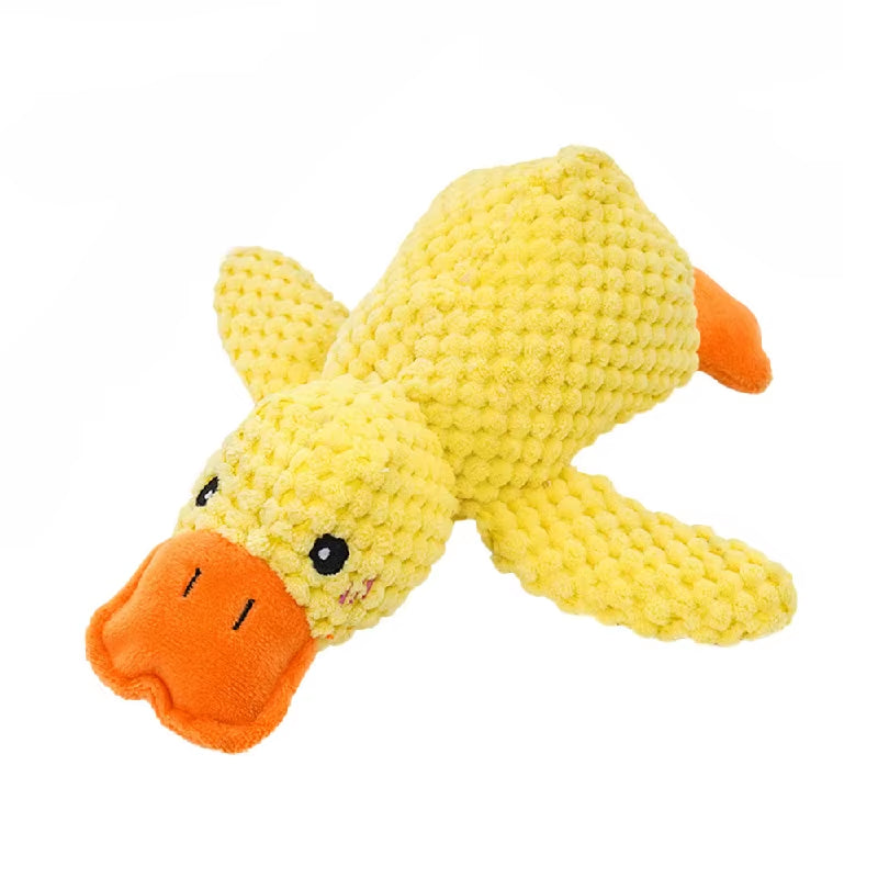 Pet Plush Toys Yellow Rush Duck Dog Toys Plush Bite Resistant Tooth Grinding Sounding Interactive Corgi Pet Products