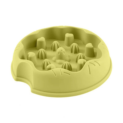 Pet Bowl with Stable Bottom Anti-Overturn Pet Bowl Slow Food Feeder Cute Cartoon Pet Bowl for Prevention Digestion for Cats