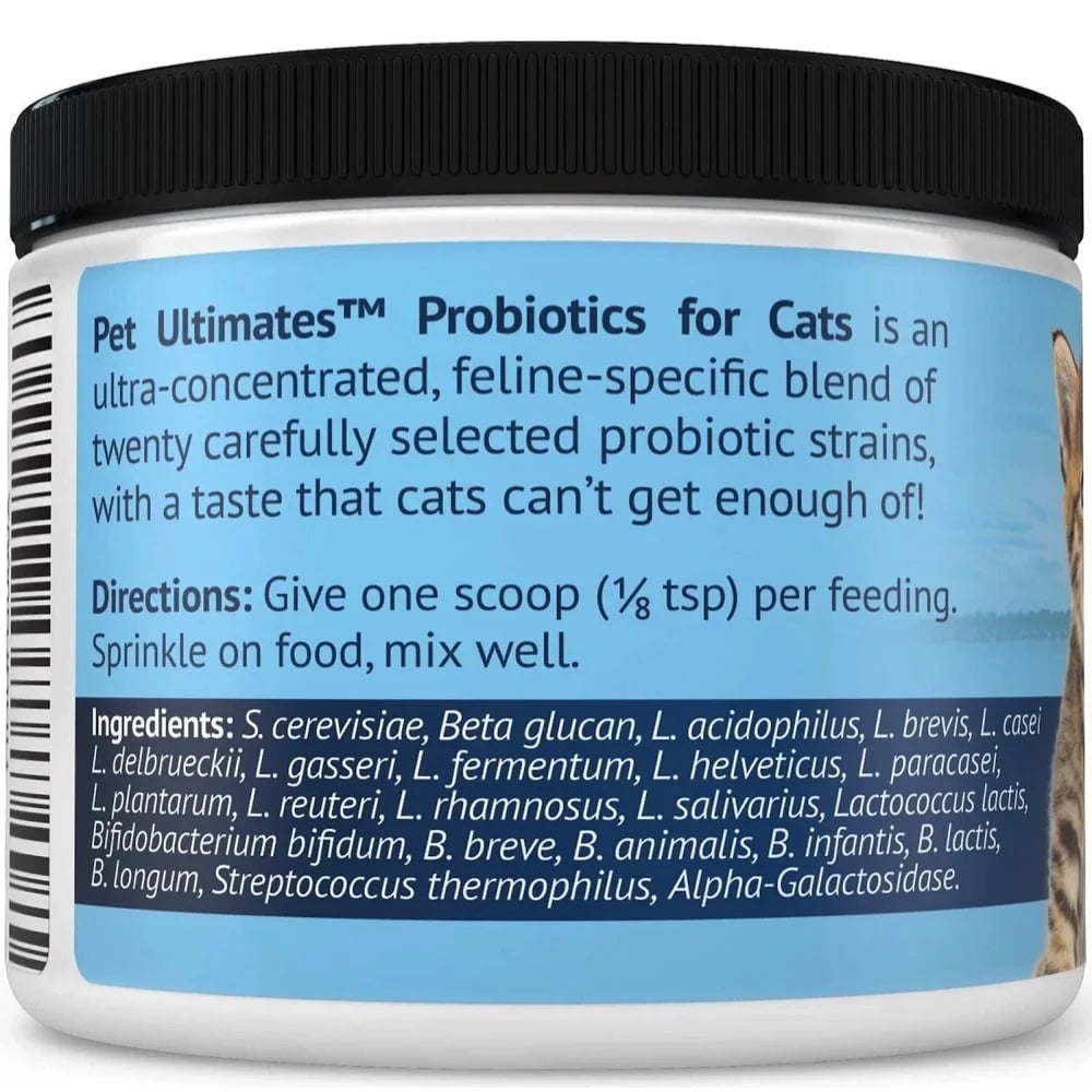 Cat Probiotics Powder with Digestive Enzymes for Cats Digestive Health Supplement 44 Grams - 2 Pack