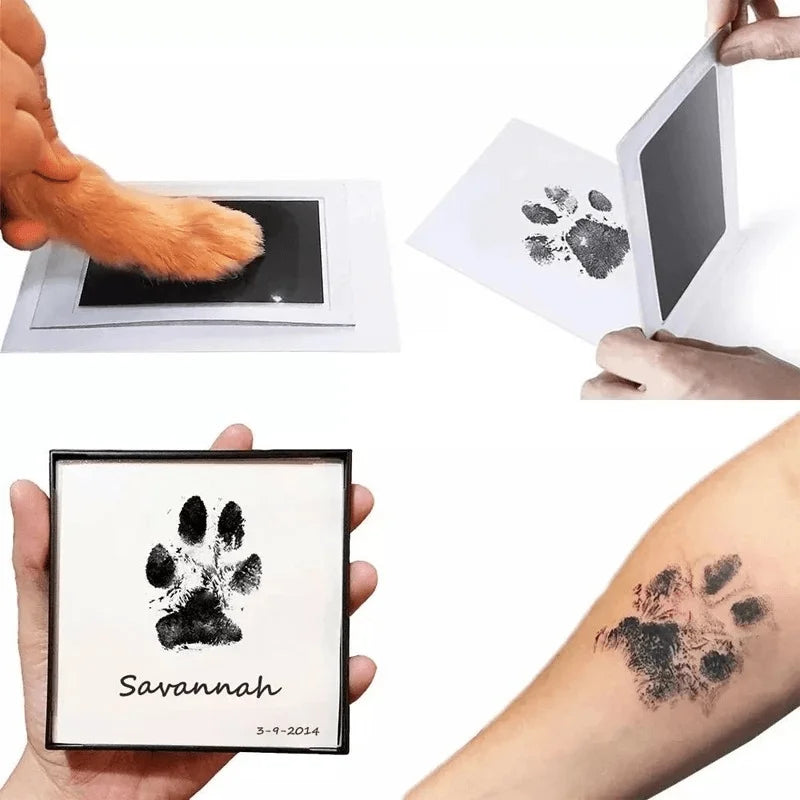 Pet Paw Print Ink Pad for Dogs, Touchless Ink Pad Pet Footprint Pad for Memorial Supplies