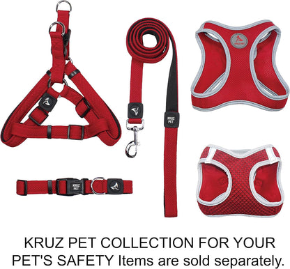 Kruz Original Heavy-Duty No Pull Dog Harness - Ultra Comfort, Lifetime Durability, Pet Harness for Small and Medium Dog Breeds (Black, Large)