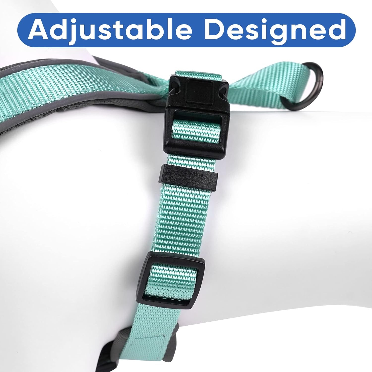 Reflective Dog Harness Padded Dog Harness Provides Comfort Control for a Walk or Running Great Pet Accessories Dog Vest M Medium Teal Dog Harness