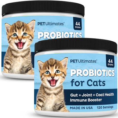 Cat Probiotics Powder with Digestive Enzymes for Cats Digestive Health Supplement 44 Grams - 2 Pack