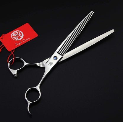 8.0 Inch Dog Hair Cutting, Curved and Thinning Scissor Shears Pet Grooming Tool Kit