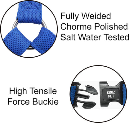 Kruz Original Heavy-Duty No Pull Dog Harness - Ultra Comfort, Lifetime Durability, Pet Harness for Small and Medium Dog Breeds (Black, Large)